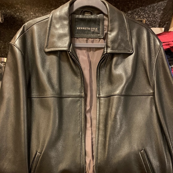 black leather jacketKeneth cole